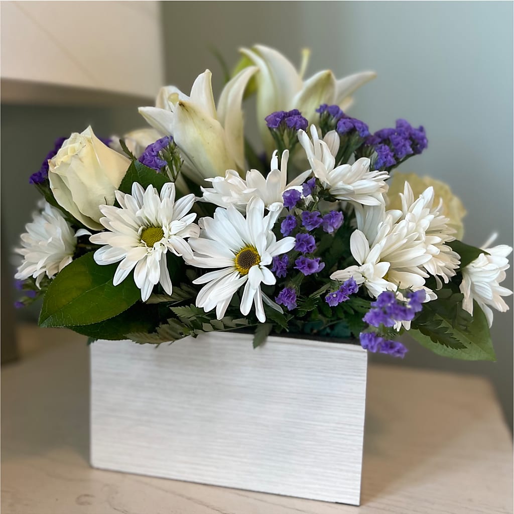 Beyond Blue Box Bouquet – M & A FLOWERS AND EVENTS, South Gate CA