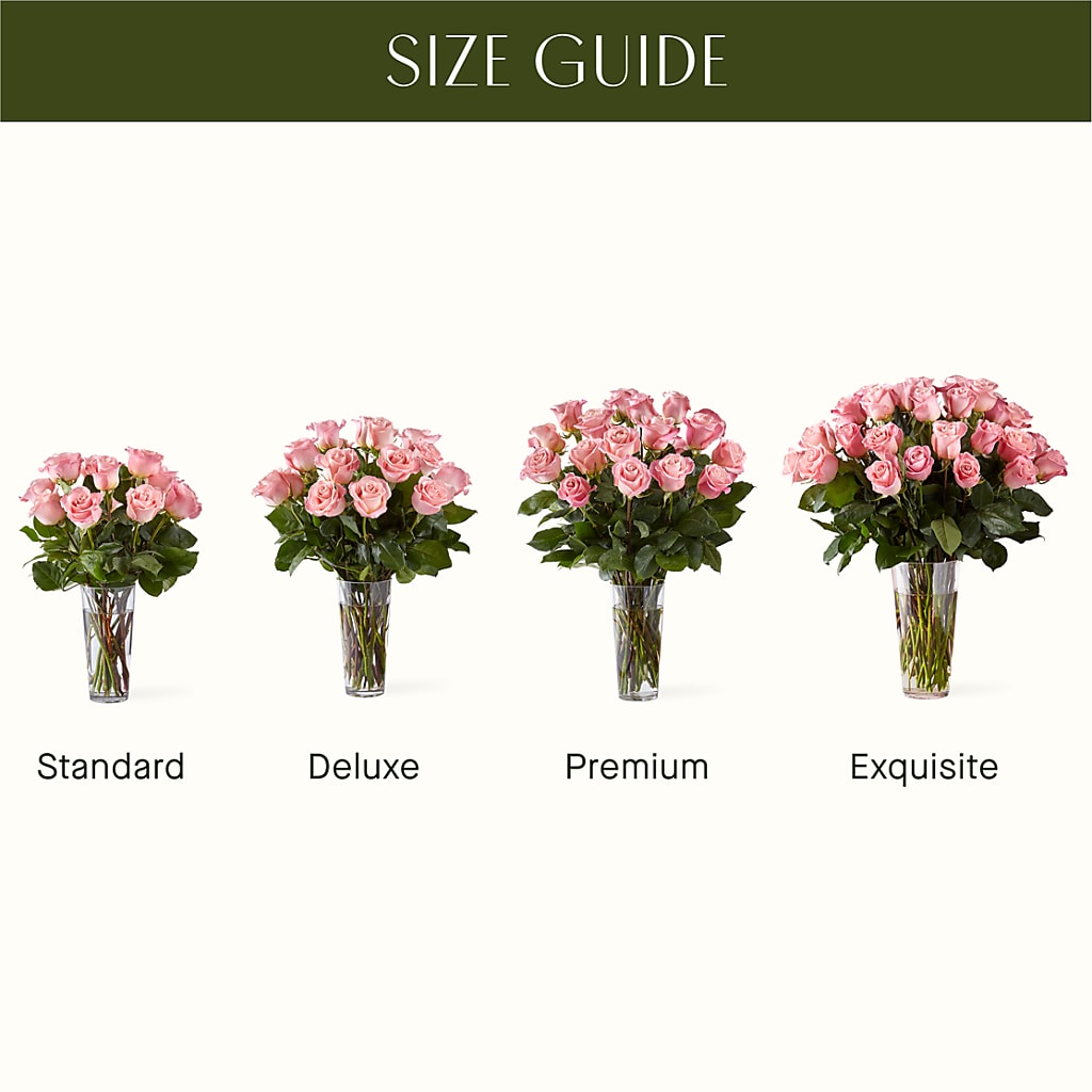 Long Stem Pink Rose Bouquet – M & A FLOWERS AND EVENTS, South Gate CA