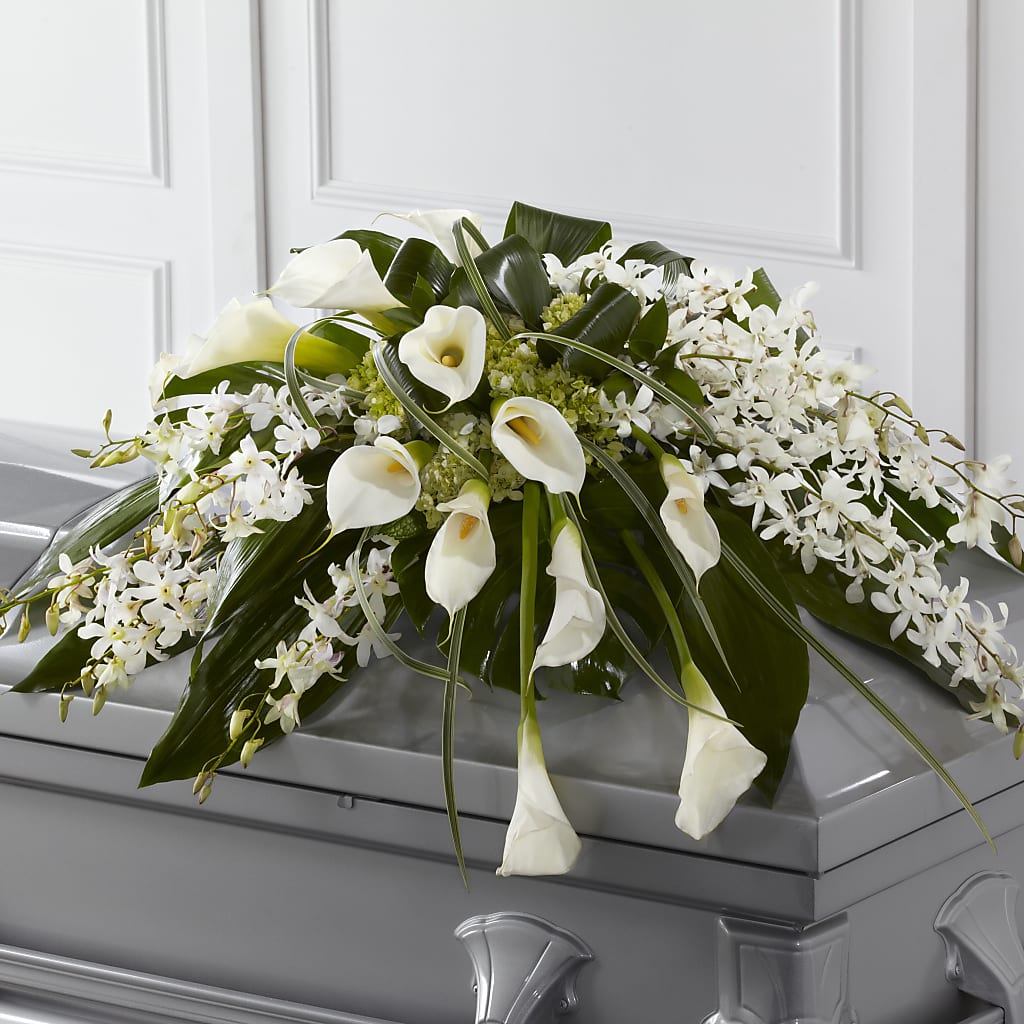Angel Wings Casket Spray – M & A FLOWERS AND EVENTS, South Gate CA