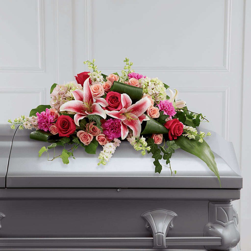 Splendid Grace Casket Spray – M & A FLOWERS AND EVENTS, South Gate CA