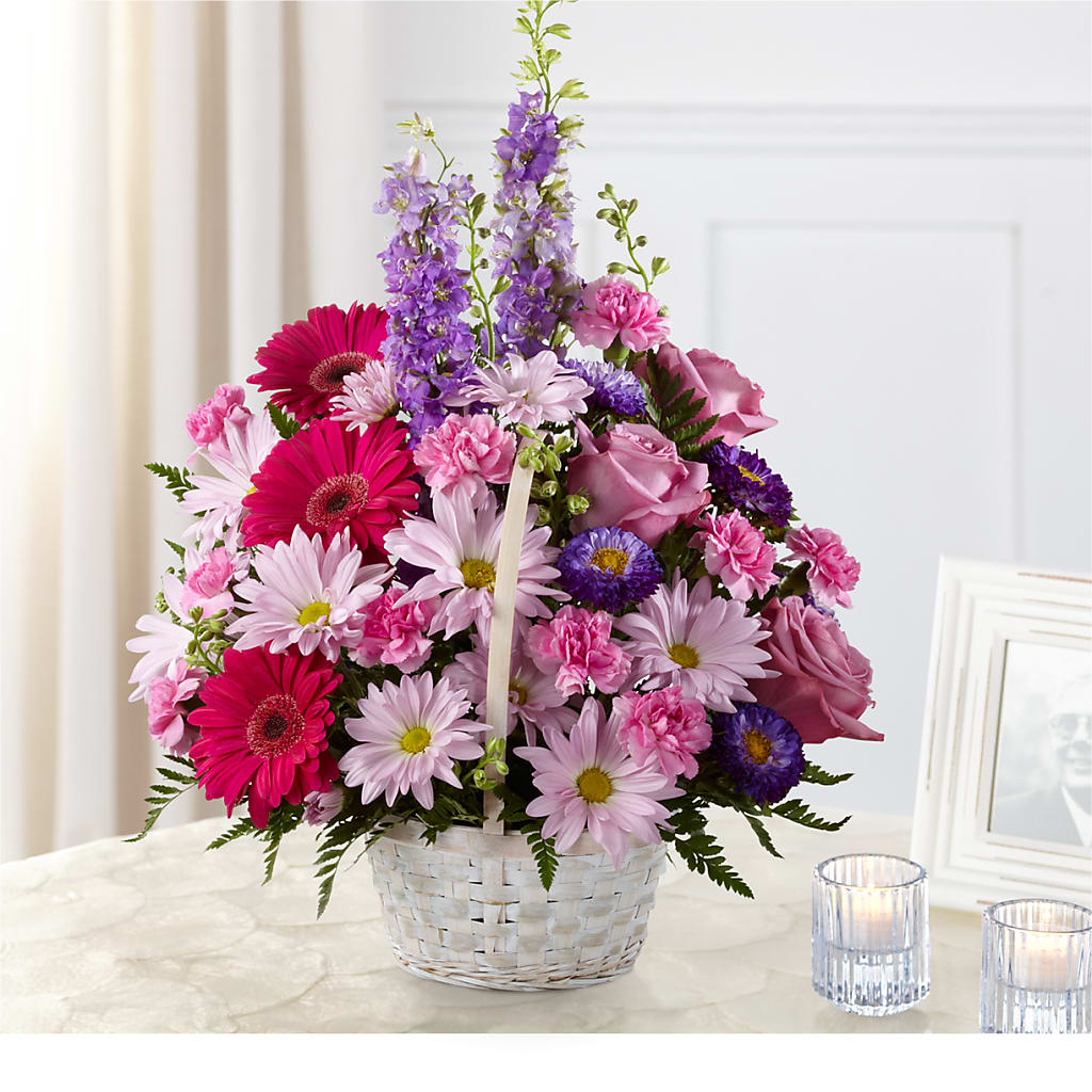 Pastel Peace Basket – M & A FLOWERS AND EVENTS, South Gate CA