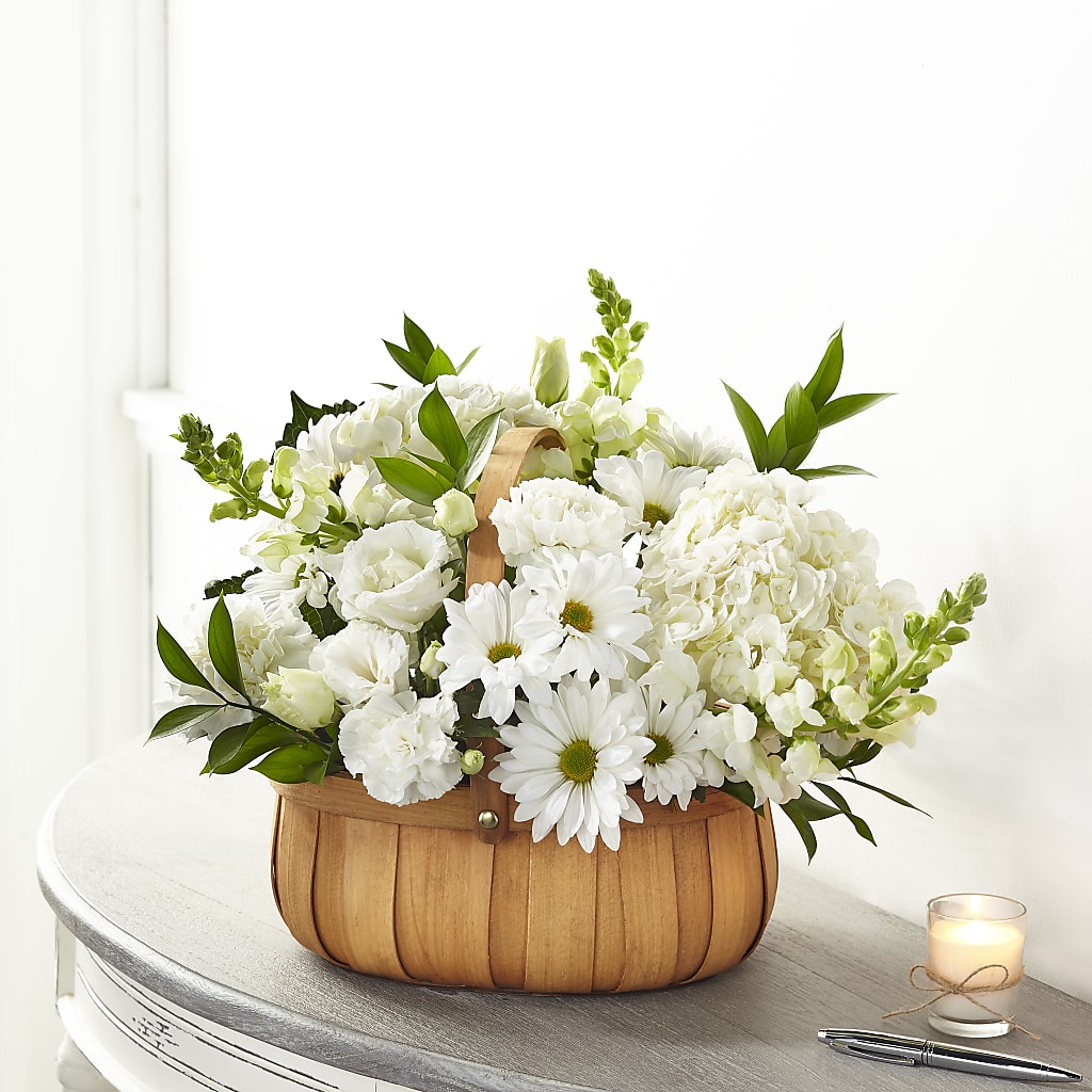 Pure Ivory Basket – M & A FLOWERS AND EVENTS, South Gate CA