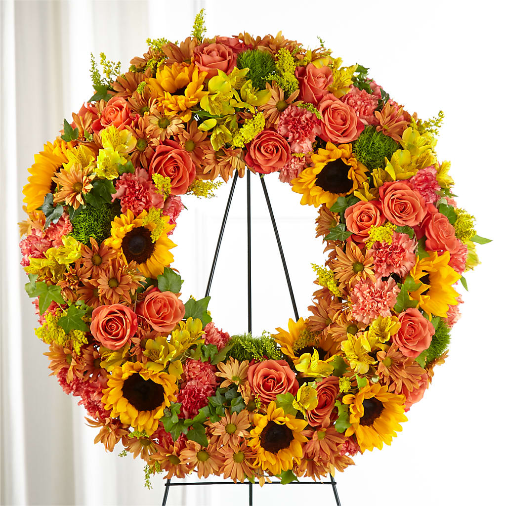 Autumnal Memories Wreath (Standard) – M & A FLOWERS AND EVENTS, South Gate CA