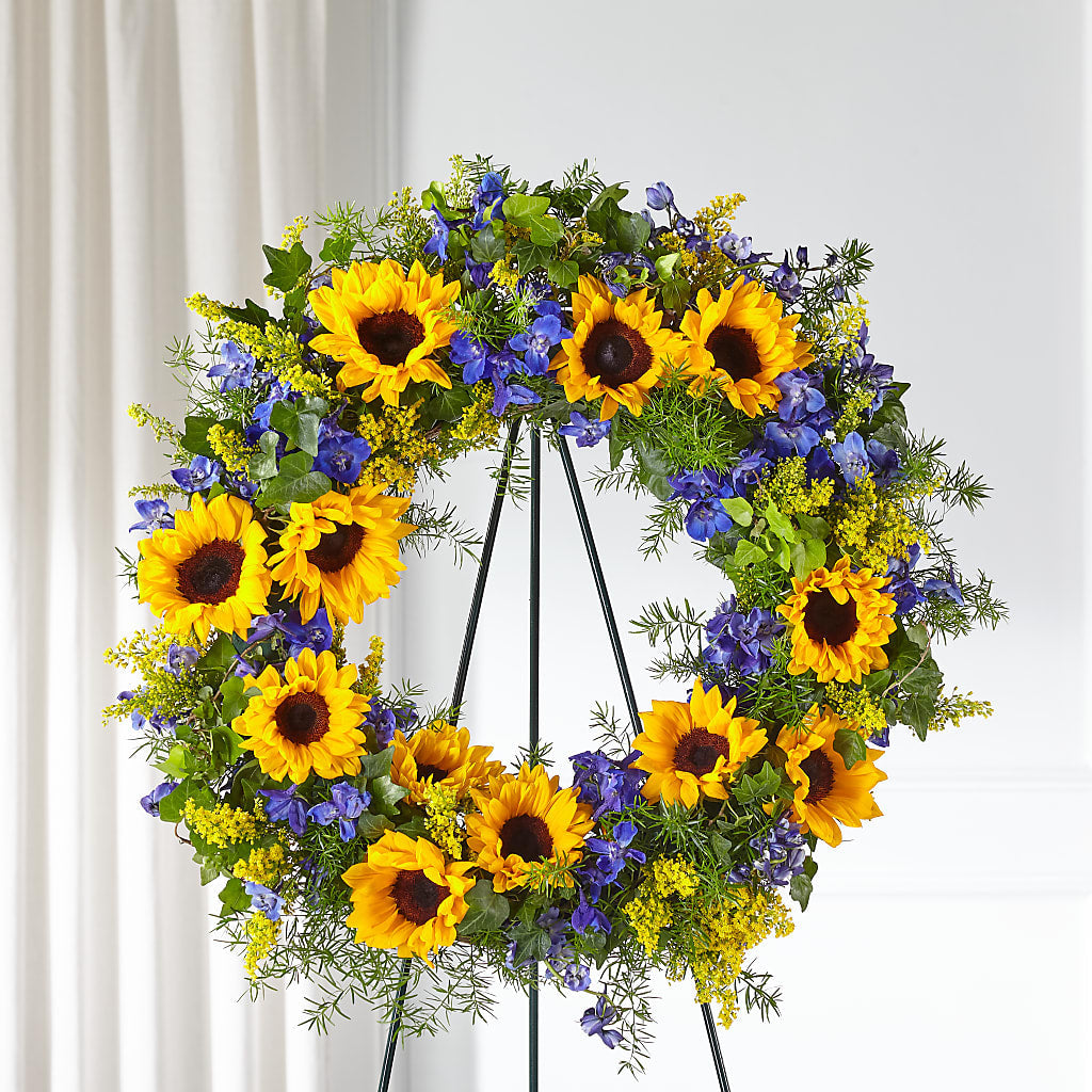 Bright Rays Wreath – M & A FLOWERS AND EVENTS, South Gate CA