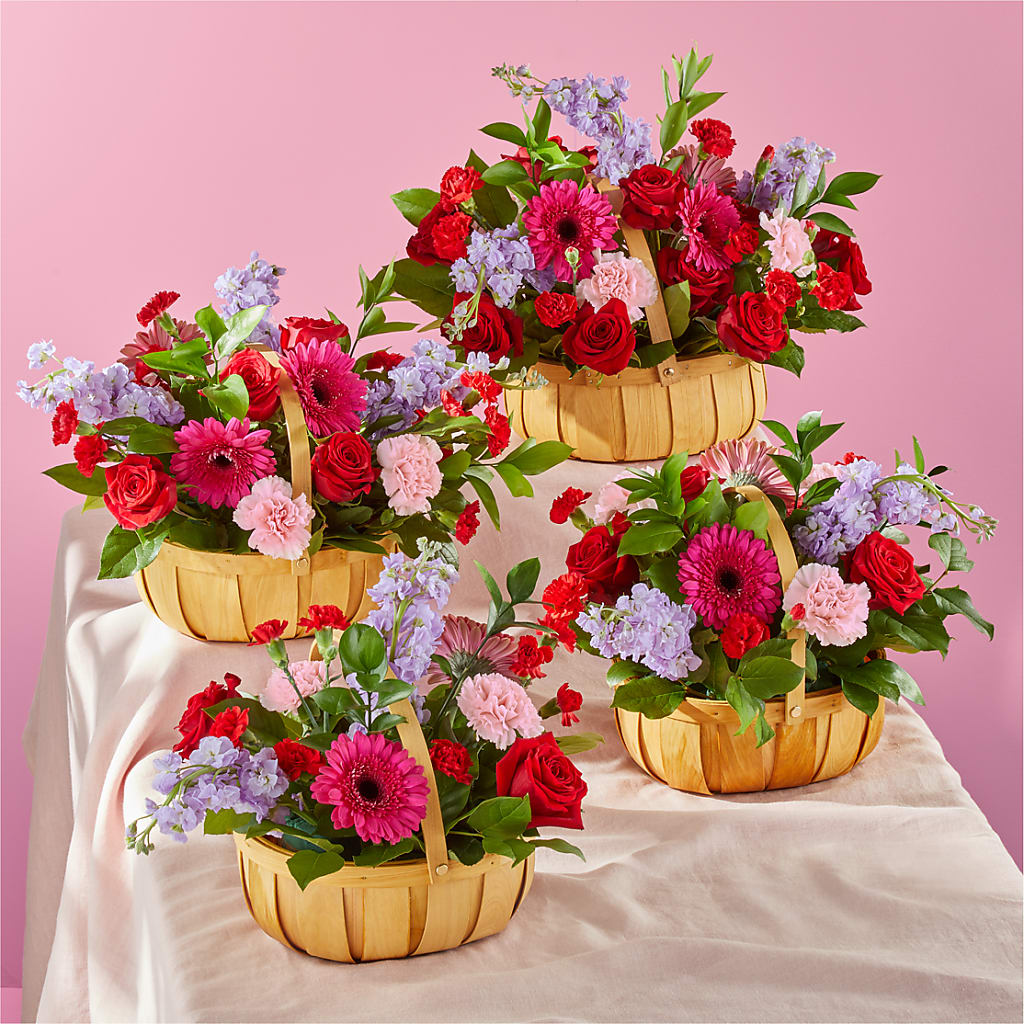 Pink Picnic Basket – M & A FLOWERS AND EVENTS, South Gate CA