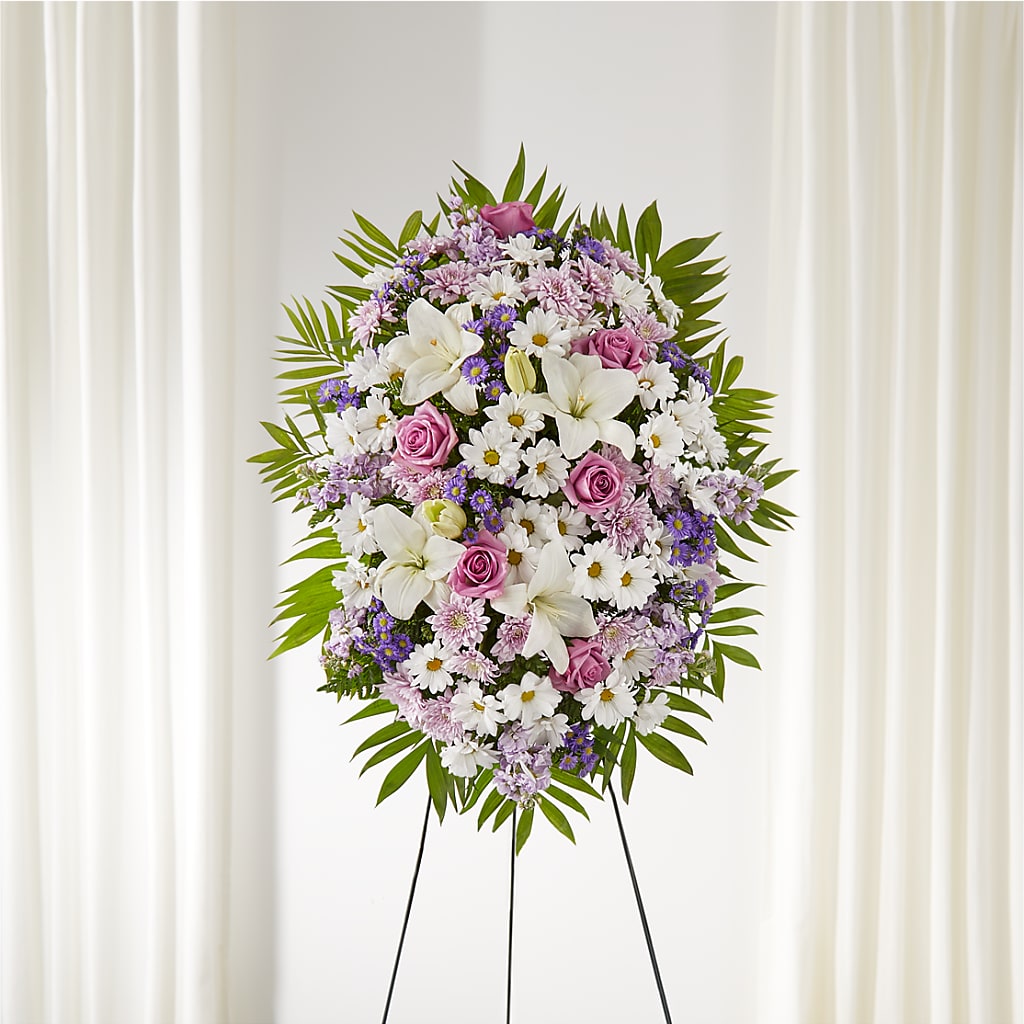 Surrounded by Love Standing Spray – M & A FLOWERS AND EVENTS, South Gate CA