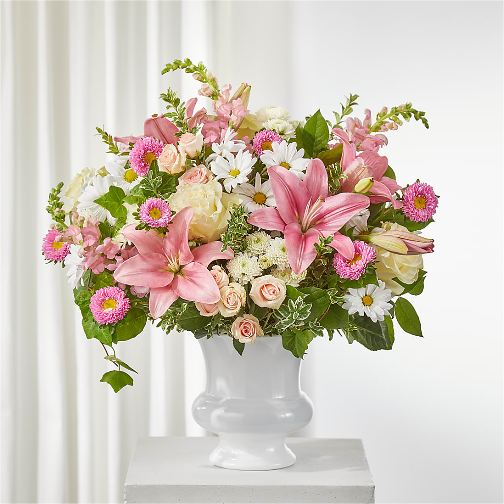 Empathetic Blooms Urn Arrangement – M & A FLOWERS AND EVENTS, South Gate CA