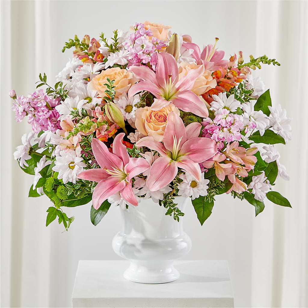 Heartfelt Gesture Urn Arrangement – M & A FLOWERS AND EVENTS, South Gate CA