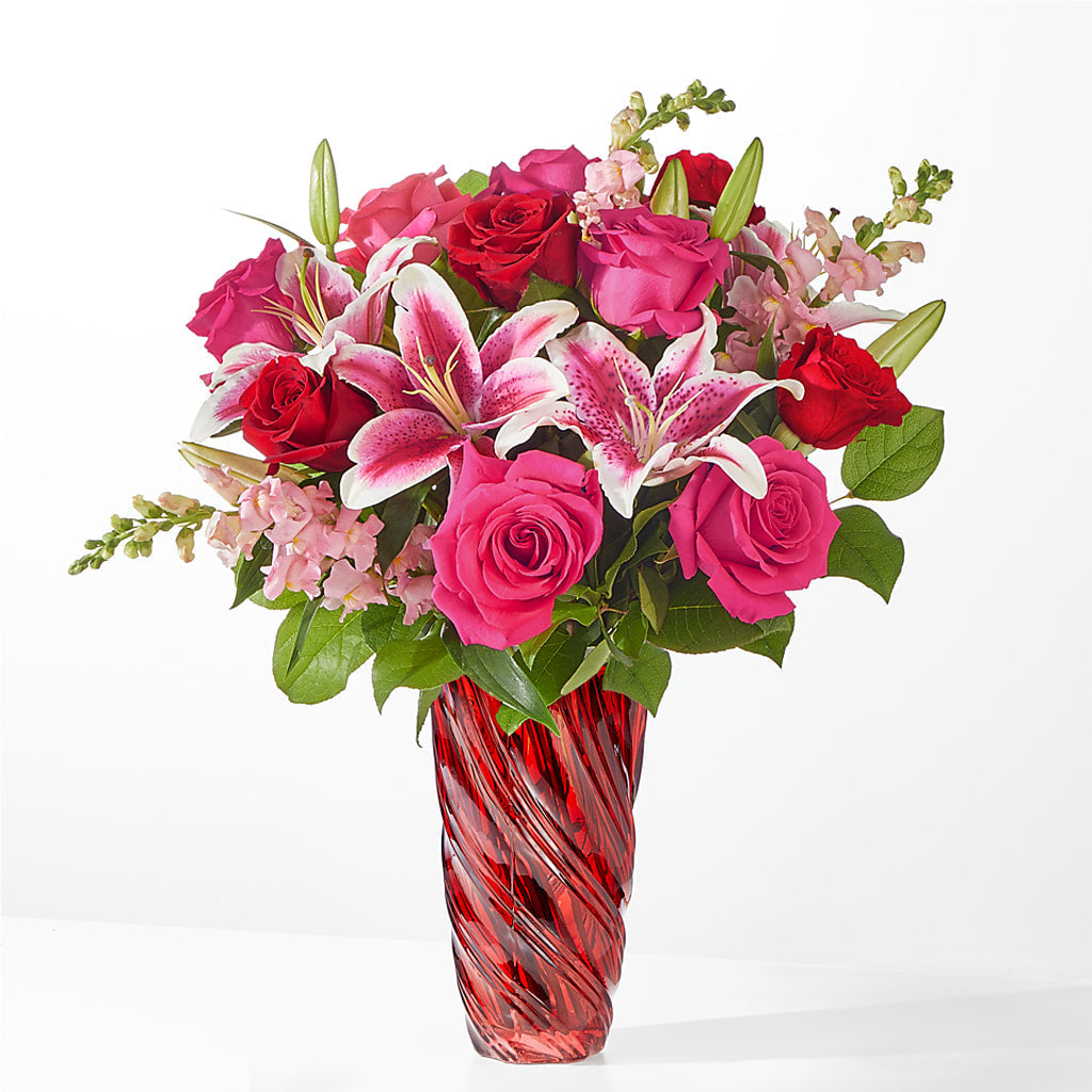 Always You Bouquet with Luxe Swirl Vase – M & A FLOWERS AND EVENTS, South Gate CA