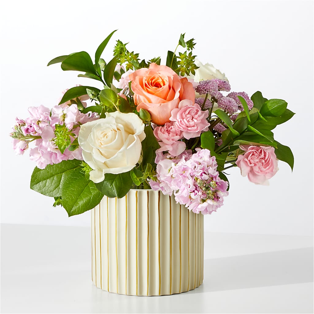 French Market Bouquet with Ivory Vase – M & A FLOWERS AND EVENTS, South Gate CA
