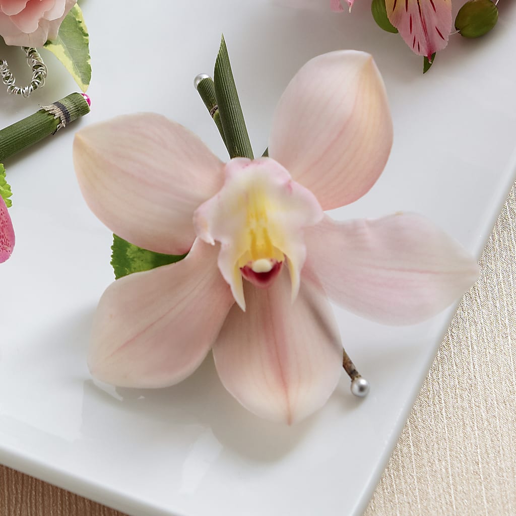 Pink Cymbidium Boutonniere – M & A FLOWERS AND EVENTS, South Gate CA