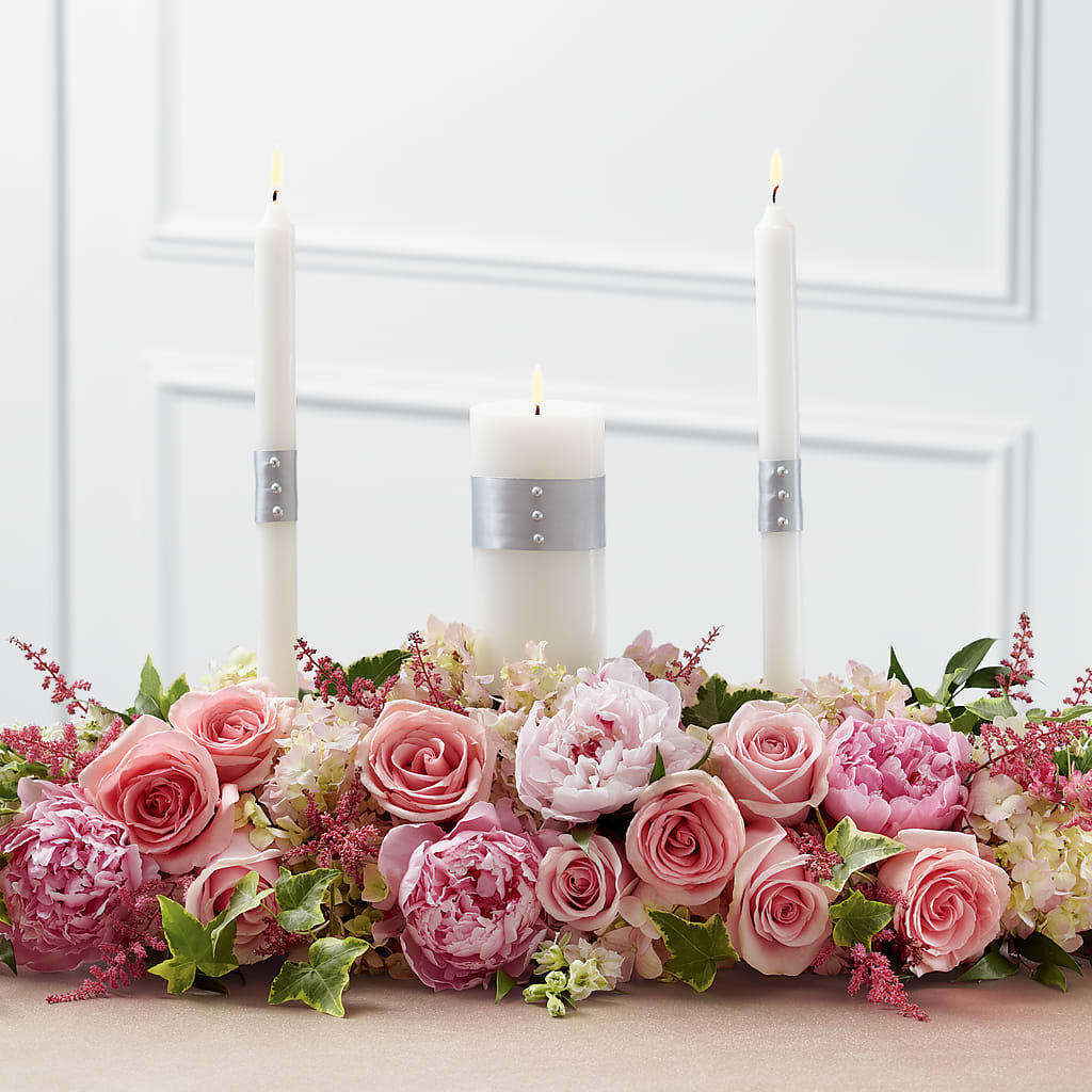 Worldwide Romance Unity Candle Arrangement – M & A FLOWERS AND EVENTS, South Gate CA