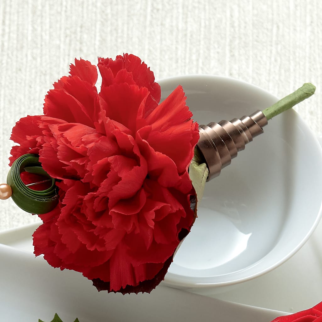 Red Carnation Boutonniere – M & A FLOWERS AND EVENTS, South Gate CA