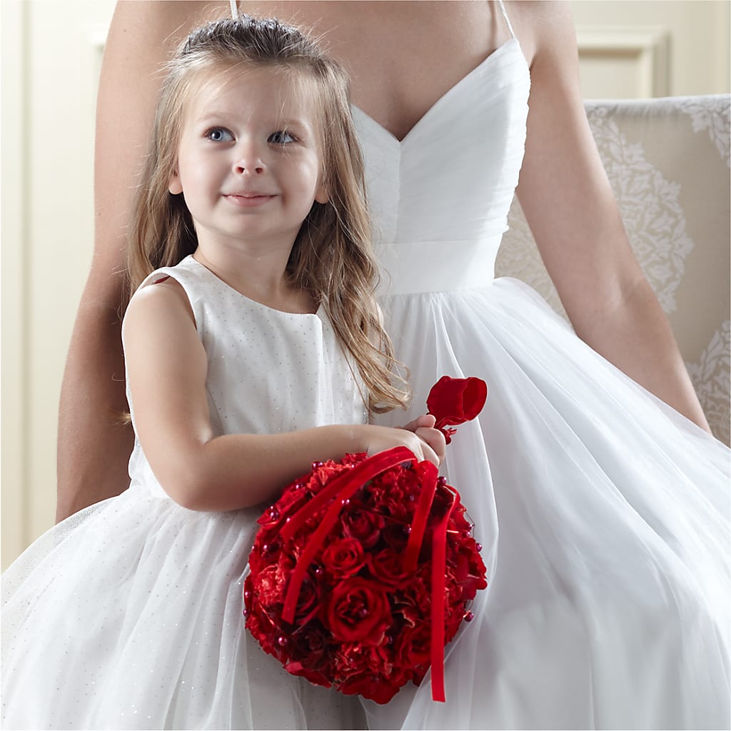 Pure at Heart Flower Girl Arrangement – M & A FLOWERS AND EVENTS, South Gate CA