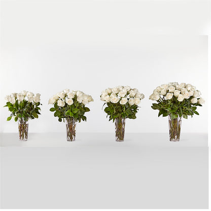 Long Stem White Rose Bouquet – M & A FLOWERS AND EVENTS, South Gate CA