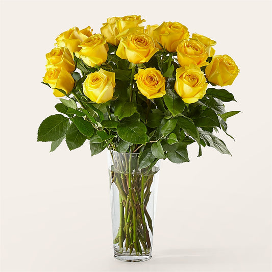 Long Stem Yellow Rose Bouquet – M & A FLOWERS AND EVENTS, South Gate CA