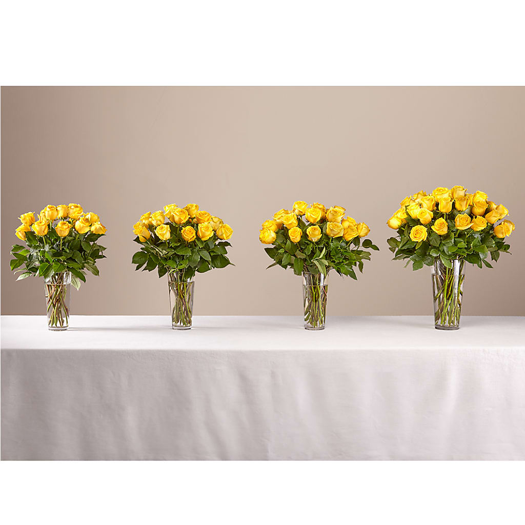 Long Stem Yellow Rose Bouquet – M & A FLOWERS AND EVENTS, South Gate CA