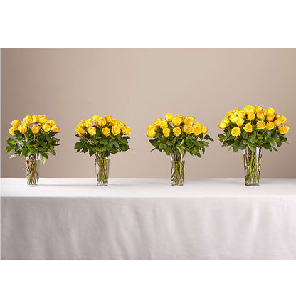 Long Stem Yellow Rose Bouquet – M & A FLOWERS AND EVENTS, South Gate CA