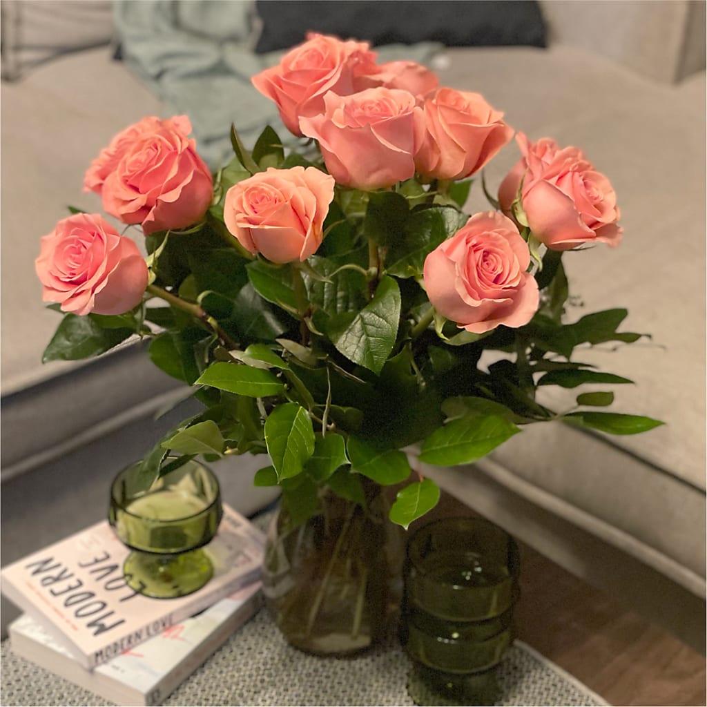 Long Stem Pink Rose Bouquet – M & A FLOWERS AND EVENTS, South Gate CA
