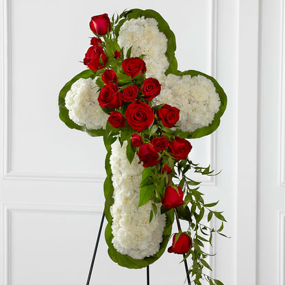Floral Cross Easel – M & A FLOWERS AND EVENTS, South Gate CA