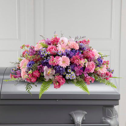 Glorious Garden Casket Spray – M & A FLOWERS AND EVENTS, South Gate CA