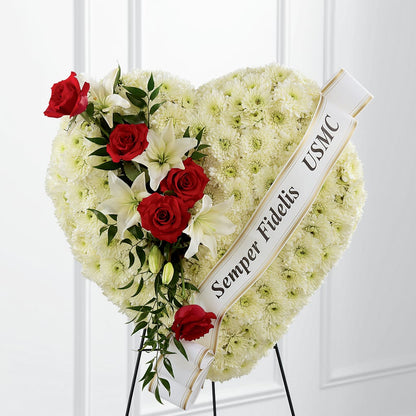 Heartfelt Hero Standing Heart – M & A FLOWERS AND EVENTS, South Gate CA