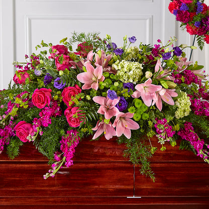 Radiant Tribute Casket Spray – M & A FLOWERS AND EVENTS, South Gate CA