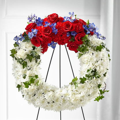 Patriotic Passion Wreath – M & A FLOWERS AND EVENTS, South Gate CA