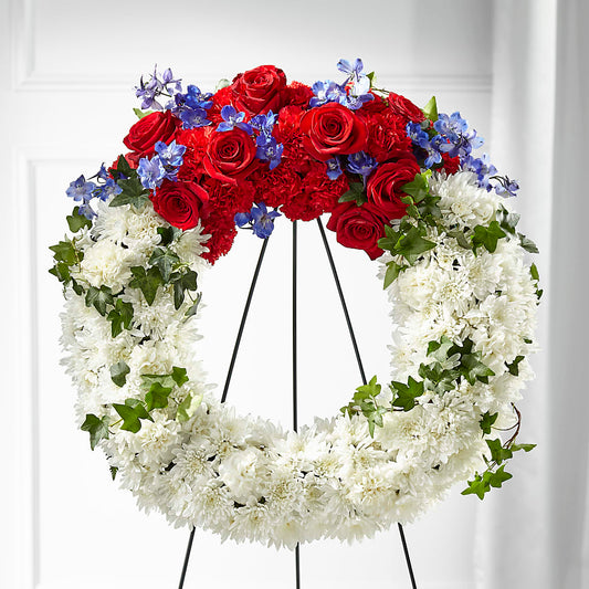 Patriotic Passion Wreath – M & A FLOWERS AND EVENTS, South Gate CA