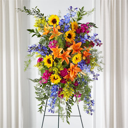 Sunlit Memories Standing Spray (Standard) – M & A FLOWERS AND EVENTS, South Gate CA