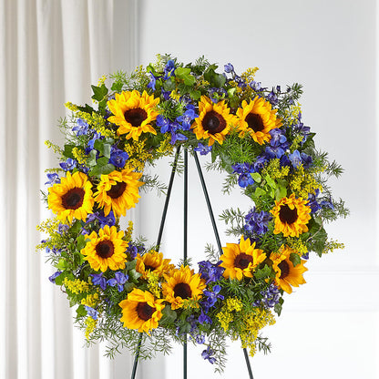 Bright Rays Wreath – M & A FLOWERS AND EVENTS, South Gate CA