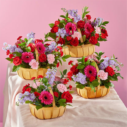 Pink Picnic Basket – M & A FLOWERS AND EVENTS, South Gate CA