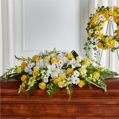 Golden Harmony Casket Spray – M & A FLOWERS AND EVENTS, South Gate CA