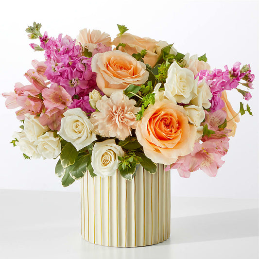 Paradise Bouquet with Ivory Vase – M & A FLOWERS AND EVENTS, South Gate CA