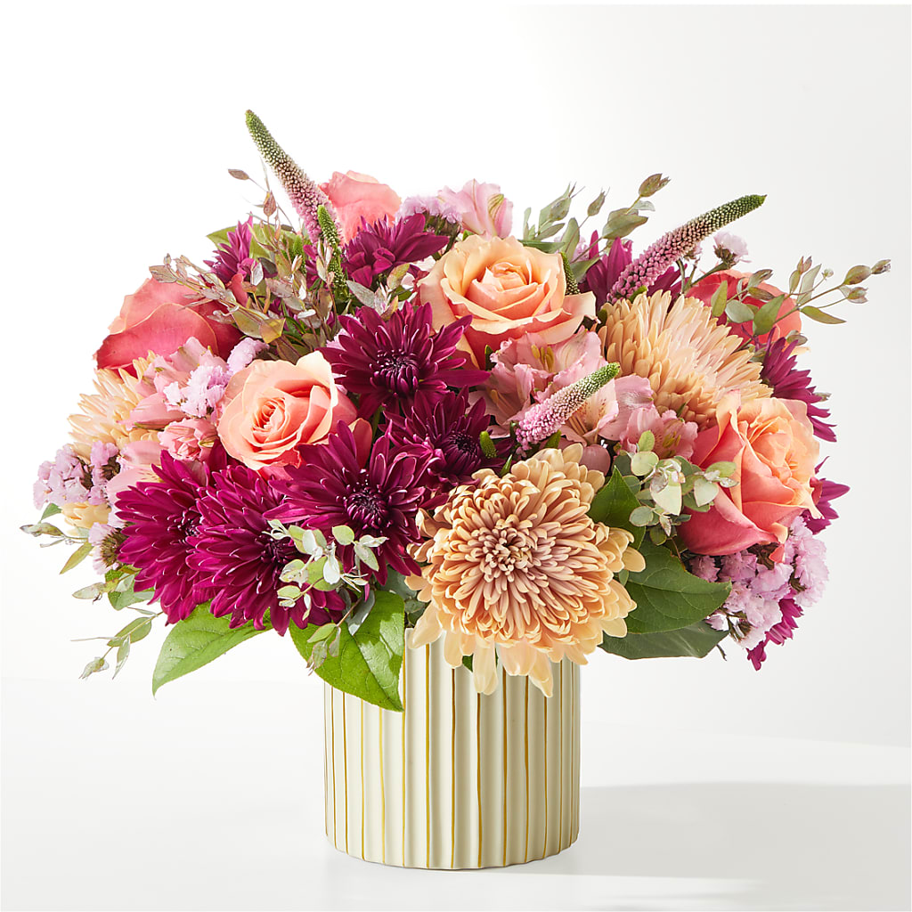 Berry Cobbler Bouquet with Ivory Vase – M & A FLOWERS AND EVENTS, South Gate CA
