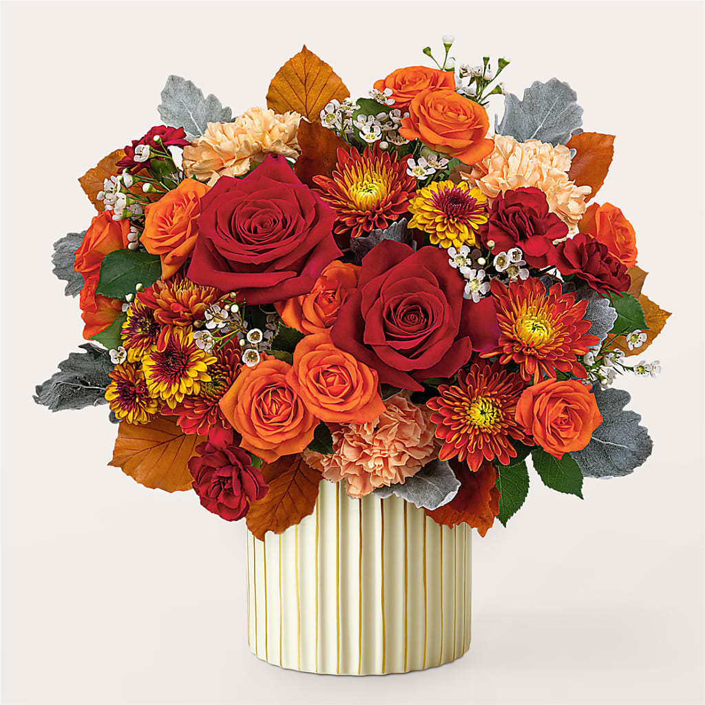 Merlot Bouquet with Ivory Vase – M & A FLOWERS AND EVENTS, South Gate CA