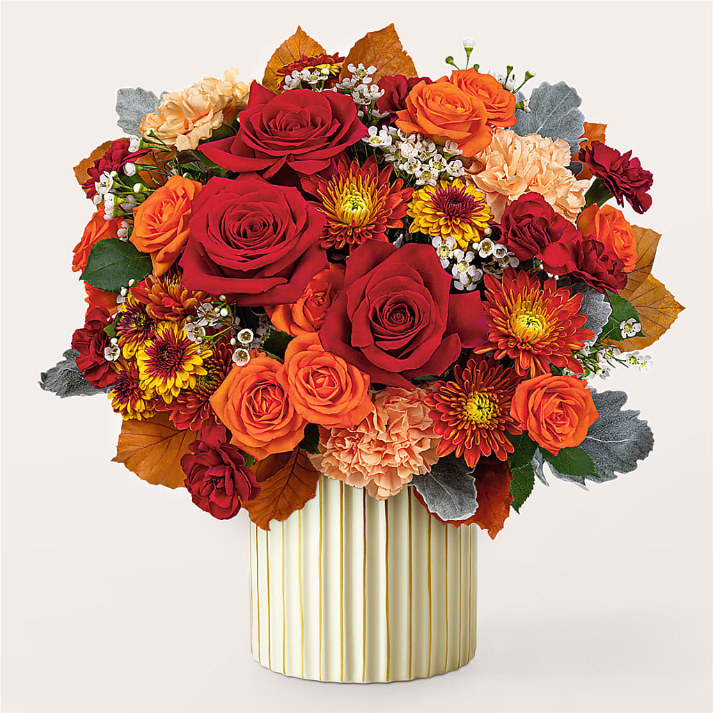 Merlot Bouquet with Ivory Vase – M & A FLOWERS AND EVENTS, South Gate CA