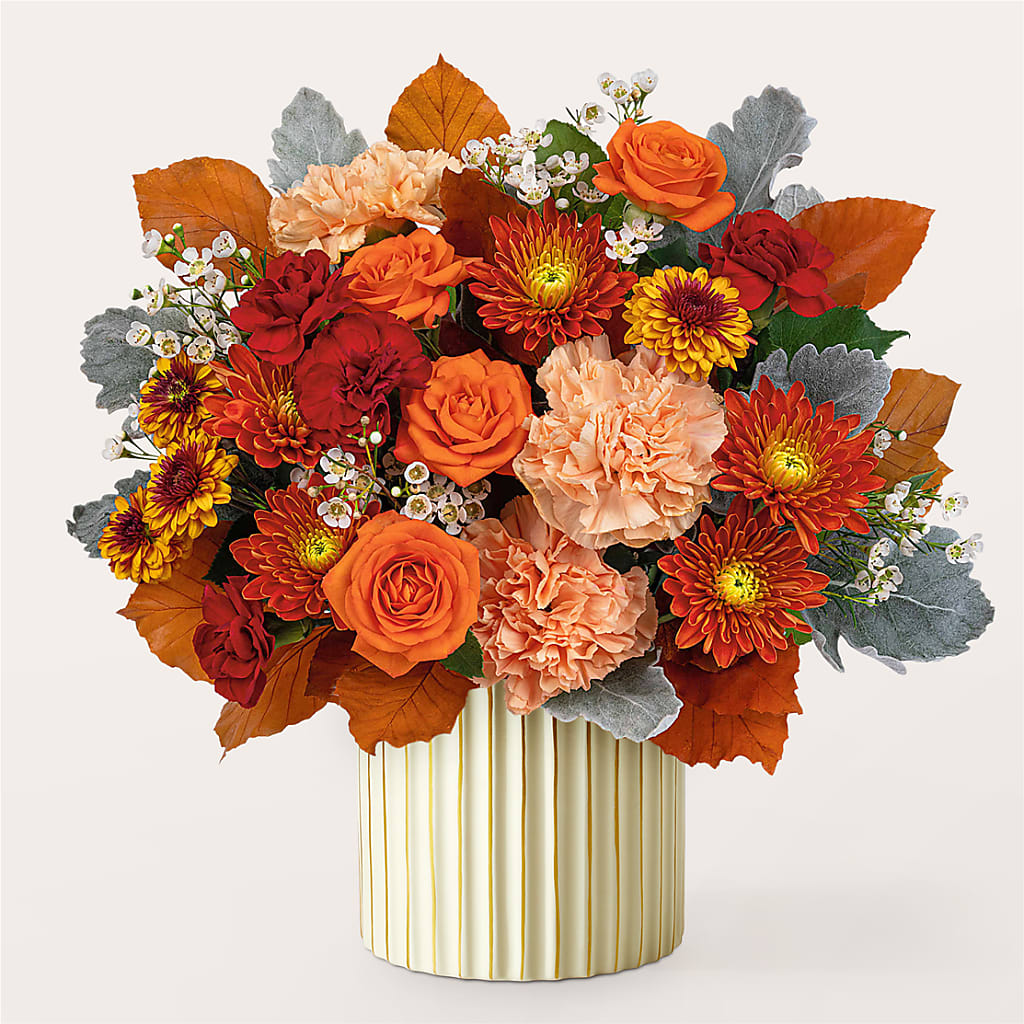 Merlot Bouquet with Ivory Vase – M & A FLOWERS AND EVENTS, South Gate CA