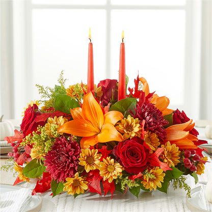 Autumn's Embrace Centerpiece – M & A FLOWERS AND EVENTS, South Gate CA
