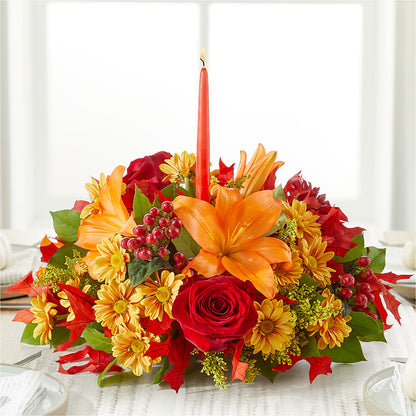 Autumn's Embrace Centerpiece – M & A FLOWERS AND EVENTS, South Gate CA