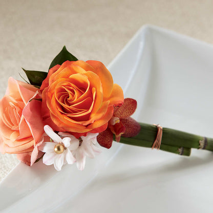 Sunset Dream Boutonniere – M & A FLOWERS AND EVENTS, South Gate CA