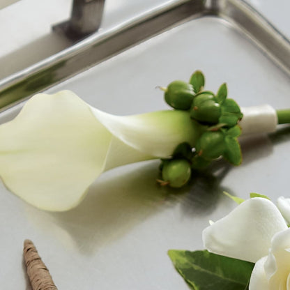 White Calla Boutonniere – M & A FLOWERS AND EVENTS, South Gate CA